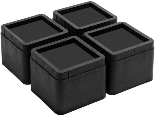 Uping Bed Risers for Furniture Raising Bed Add Adjustable Height of 7 cm or 14 cm (Black)