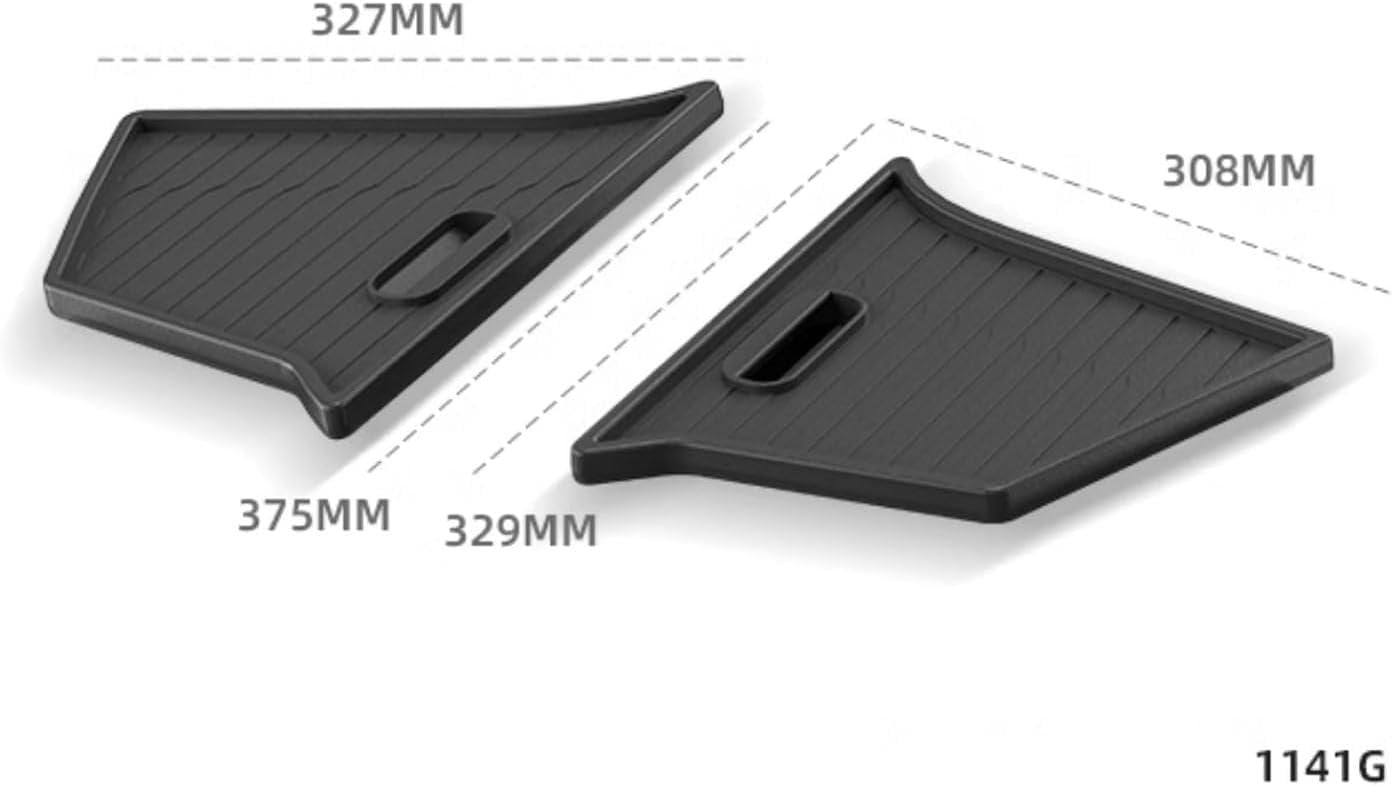 Tesla Model 3 Y Trunk Side Storage Bins Set of 2. Sturdy, Waterproof, Adjustable and Easy to Install,Normal-Modely
