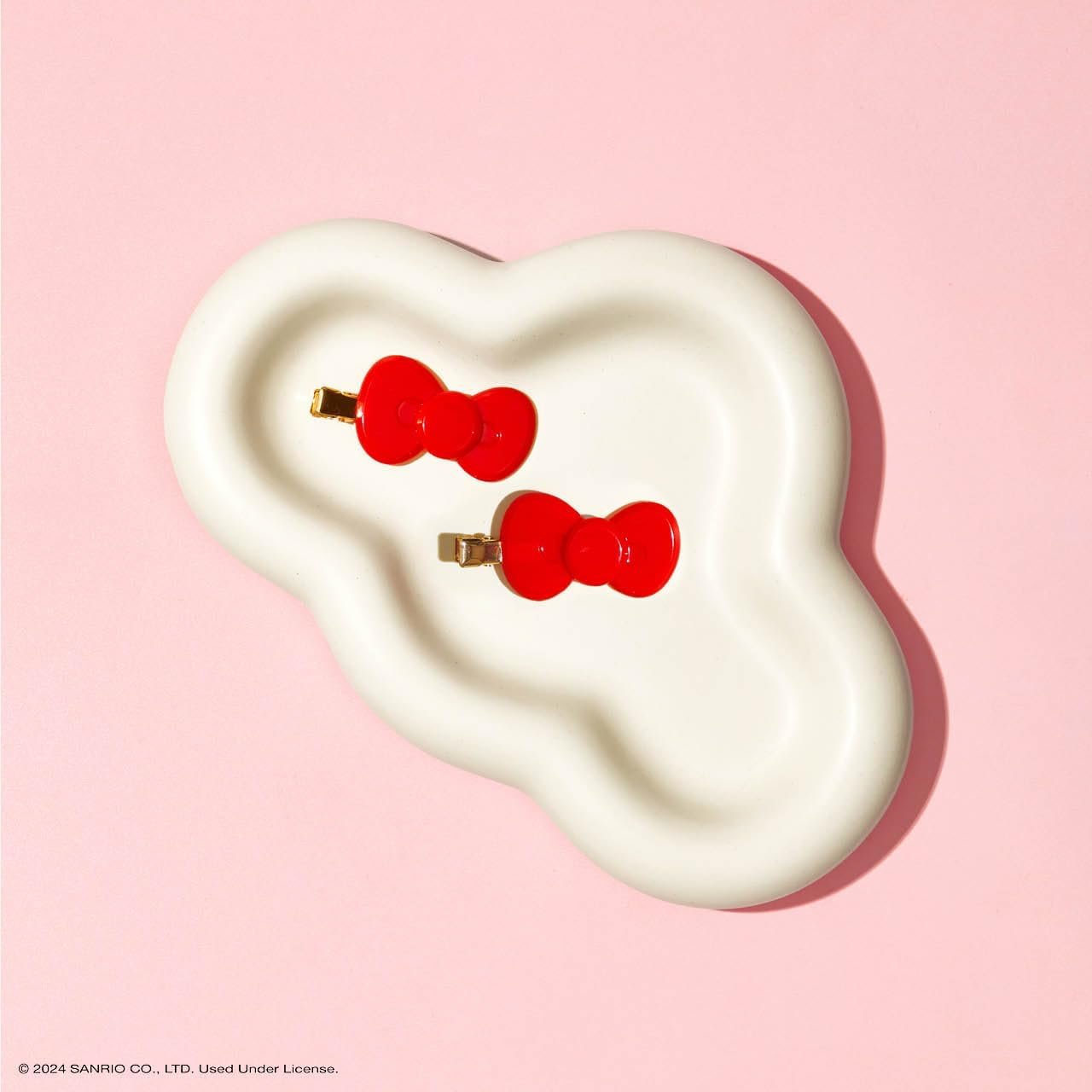 Hello Kitty x Kitsch Creaseless Hair Pins - No Crease Hair Clips for Makeup | No Bend Hair Clips for Styling | Stylish Makeup Hair Clips & Hair Styling Clips | Pin Curl Clips for Hair, 2pc Set