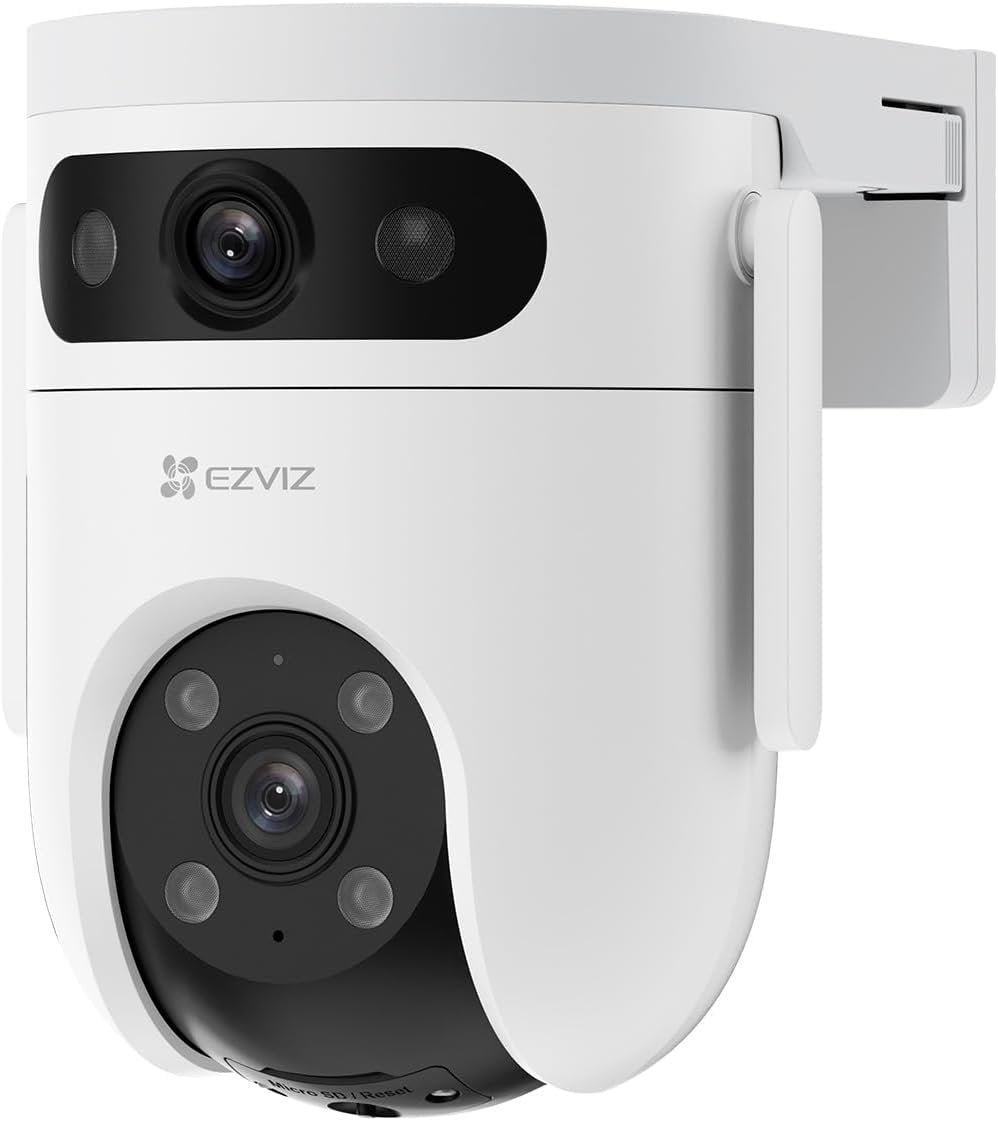 EZVIZ H9c 2K Dual-Lens Outdoor Security Camera, 360Â° PTZ WiFi Home Surveillance Camera, Human/Vehicle Detection, 40M Color Night Vision, Waterproof, Enhanced Dual Wi-Fi Antennas