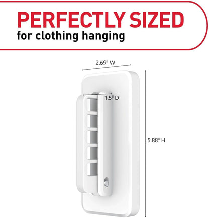 Command Folding Clothes Hanger, Holds up to 5 Hangers 7.5 lb, 1.5lbs per Rung, 1 Hook with 5 Rungs, 4 Strips, Closet Organizer, Home Organization (2 Pack)