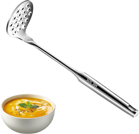 Metal Potato Masher - Beans Smasher,Metal Kitchen Tool Baby Food Meat Non-Slip Masher Rust-Proof for Cooking Prep