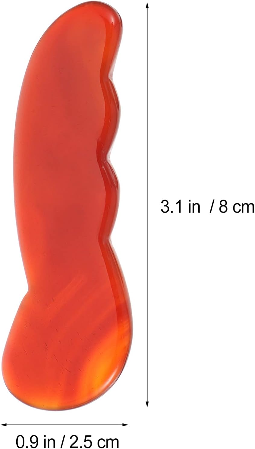 DEARMAMY 1 Pezzo Raschietto Di Raschiatura Massaggio Di Massaggio Per Il Viso Attrezzo Piastra Raschiante Asse Collo e Spalla Facciale Strumenti Per Il Viso Terapia Agata