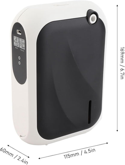XS105 Atomizing Essential Oil Diffuser, Smart Scent Air Machine for Home, Waterless Essential 140ML Oil Diffuser with 4 Speed Adjustment and BT APP Control for Hotel SPA (Black)