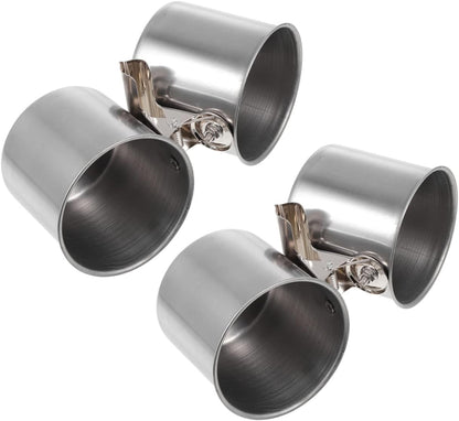 MOBUTOFU 2pcs Stainless Steel Feeder Feeders Food Food Parrot Clamp Cup Bird Feeding and Watering Utensils Bird Water Cups for Cage Parakeet Dispenser Stainless Steel Silver