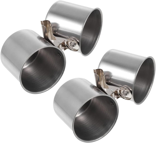 MOBUTOFU 2pcs Stainless Steel Feeder Feeders Food Food Parrot Clamp Cup Bird Feeding and Watering Utensils Bird Water Cups for Cage Parakeet Dispenser Stainless Steel Silver