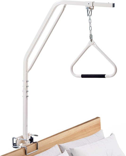 VEVOR Mobility Bed Trapezoid Bar with Clamps and Metal Chain, Assistance Bar for Elderly and Disabled - Ideal for Home Care, Hospitals, Nursing Homes