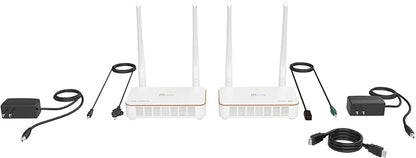 j5create Wireless Display HDMI Extender Full HD 1080p 60fps Transmitter and Receiver with IR Remote Control, 200ft Transmission, Ultra-Low Latency, for Home/Office/Church (JVAW53)