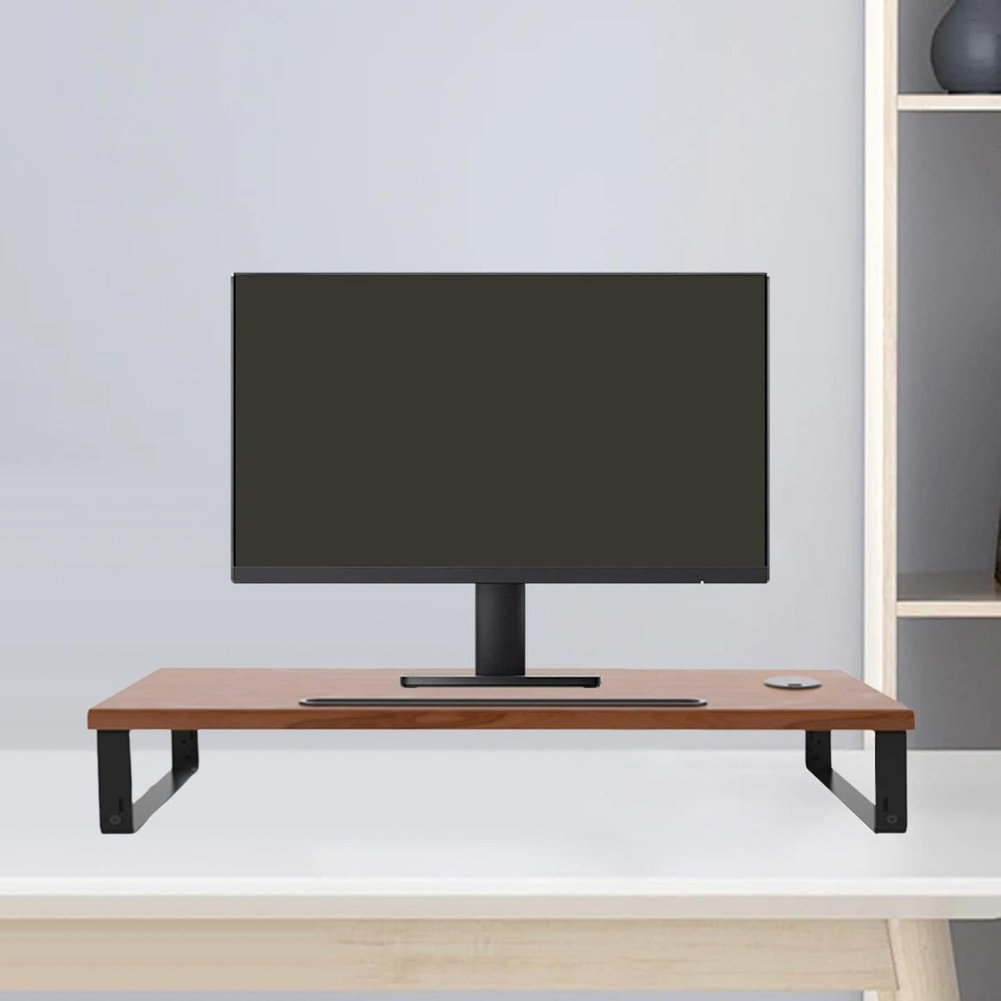 ZGUZMCMK Computer Monitor Stand Laptop Rack Storage Organizer Ergonomic USB Charging Desk Shelf for Computer Screen Notebook Laptop