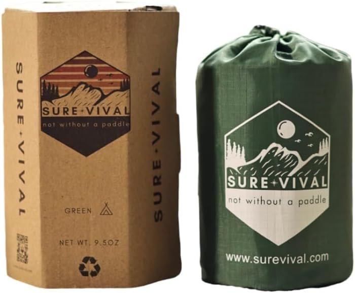 SUREVIVAL Emergency Tube Tent, Survival Shelter – Use As Survival Tent, Emergency Shelter, Emergency Blanket, Tube Tent, Survival Tarp - Includes Emergency Whistle & Paracord