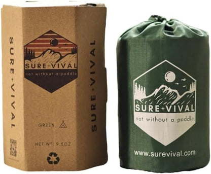 SUREVIVAL Emergency Tube Tent, Survival Shelter – Use As Survival Tent, Emergency Shelter, Emergency Blanket, Tube Tent, Survival Tarp - Includes Emergency Whistle & Paracord