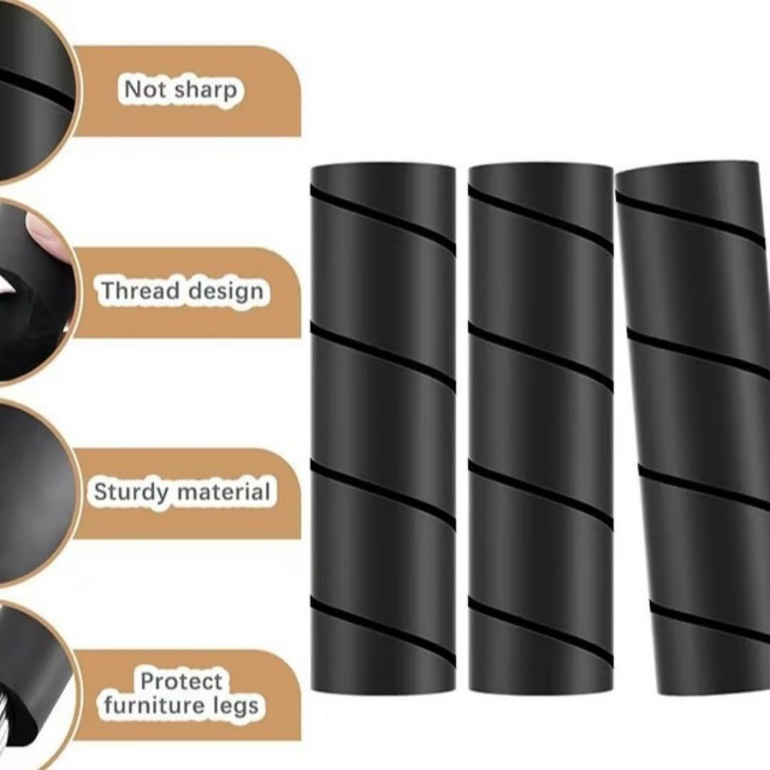 8 Pcs Bed Frame Toe Protectors,6" Foam Bed Frame Leg Covers,Bed Leg Protectors,No Adhesive or Glue,Prevent Toe-Stubbing Incidents from Hard Furniture (Black)