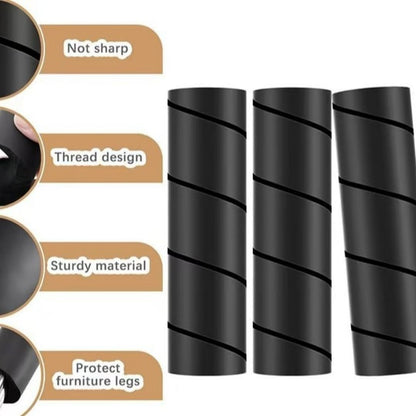 8 Pcs Bed Frame Toe Protectors,6" Foam Bed Frame Leg Covers,Bed Leg Protectors,No Adhesive or Glue,Prevent Toe-Stubbing Incidents from Hard Furniture (Black)