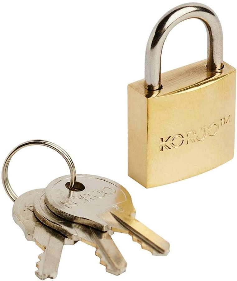 Korjo Luggage Lock, 2mm Brass Travel Lock