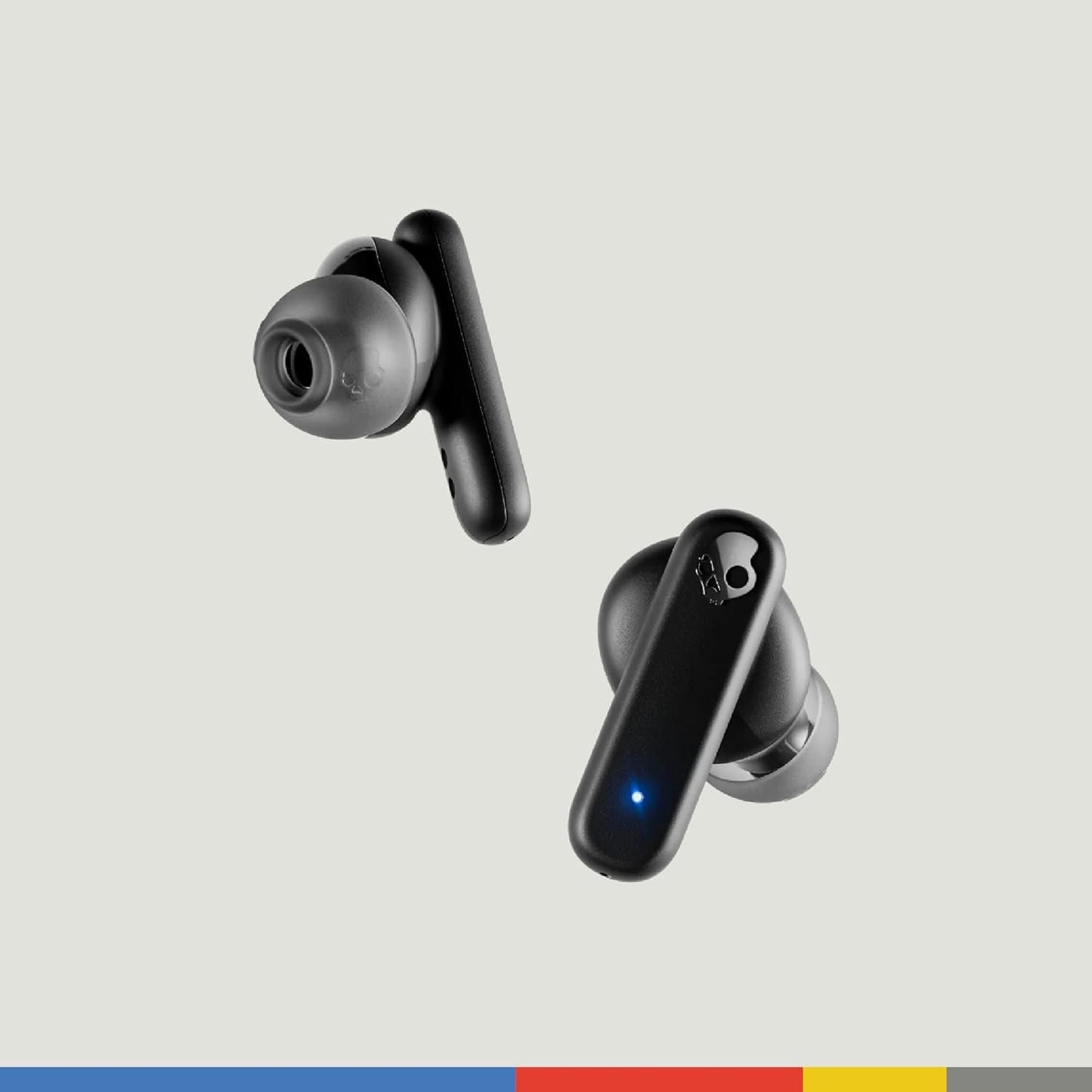 Skullcandy Smokin' Buds In-Ear Wireless Earbuds, 20 Hr Battery, 50% Renewable Plastics, Microphone, Works with iPhone Android and Bluetooth Devices - Black