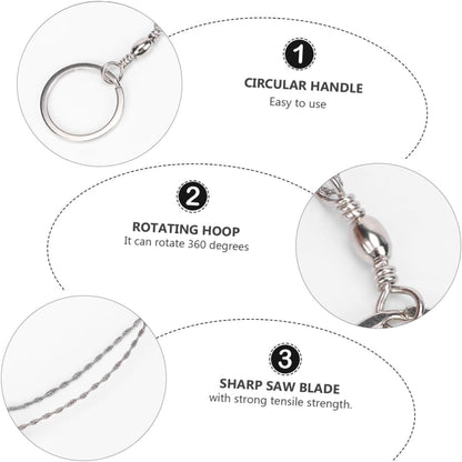 Balacoo 1set Portable Survival Chainsaw Durable Outdoor Cutting Tools for Camping Hiking and Emergency 4pcs