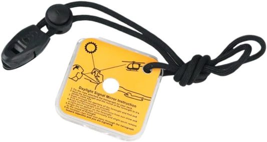 GRIRIW Daylight Signal Mirror Outdoor Reflective Survival Mirror with Aiming Function for Emergency