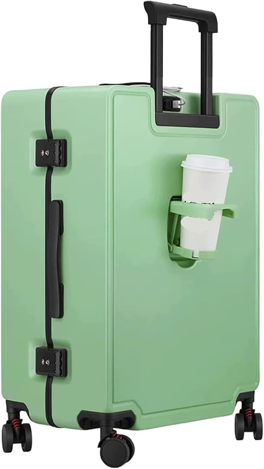 Suitcase Multifunctional Cabin Luggage Security Anti -Theft Large-Capacity Hardside Luggage Carry-on Suitcase (Color : Green, Size : 20 in)