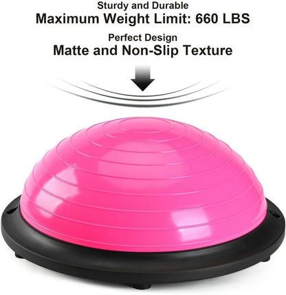 ZBDZSW Palla da Fitness antideflagrante con Fascia di Resistenza, Pompa per Piedi, Allenatore Muscolare del Core Spesso, Yoga, Pilates, Palestra, allenamenti