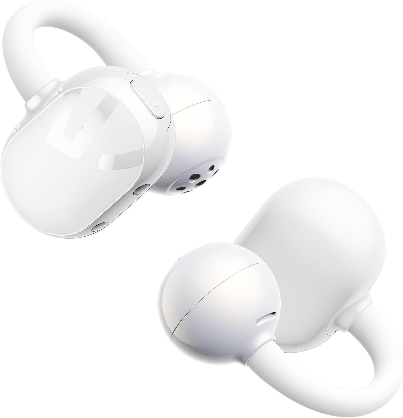 SOUNDPEATS POP Clip Open Ear Earbuds, Bluetooth 5.4 Clip-On Headphones, Lightweight Comfort, AI Call Noise Cancellation with Dual Connection, Immersive Audio Wireless Earbuds, 30H (White)