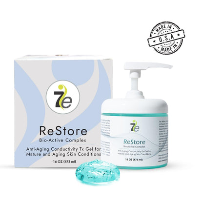 7E Wellness Myolift Restore Conductive Gel with Bio-Active Complex - 16oz - Facial Skin Care Products with Green Tea Extract, Hyaluronic Acid&Collagen Peptides,Anti Aging &Skin Tightening 16oz-Pack 1