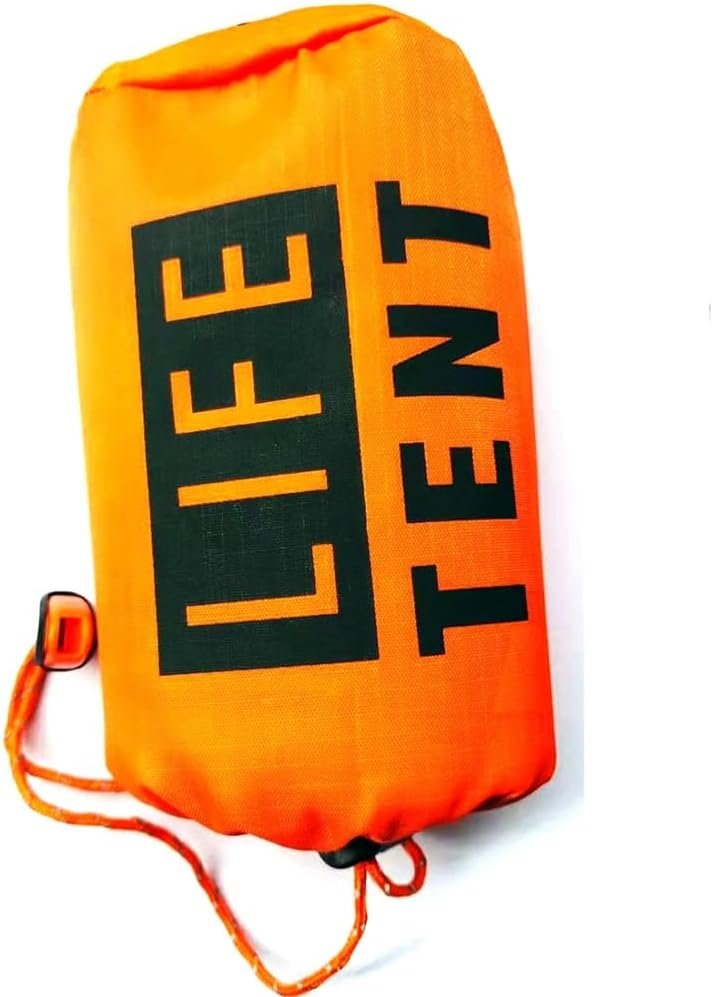 cogae Orange Emergency Tent Outdoor Survival Blanket Insulation Blanket Simple Tent