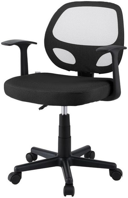 Artiss Mesh Office Chair Mid Back Black Computer Gaming Desk Chairs Work Study