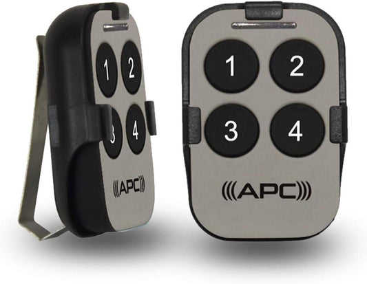 APC Genuine Four Buttons Remote Control with Sun Visor Clip- Colour Grey