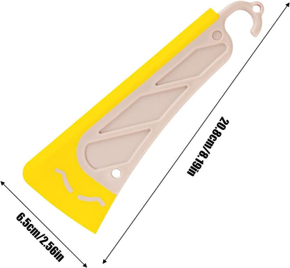 Pot Scraper Tool | Silicone Kitchen Cleaning Scraper Reusable - Ergonomic Handle Spatula Soft Head Scraper Heat Resistant Gadget for Tabletop, Stoves