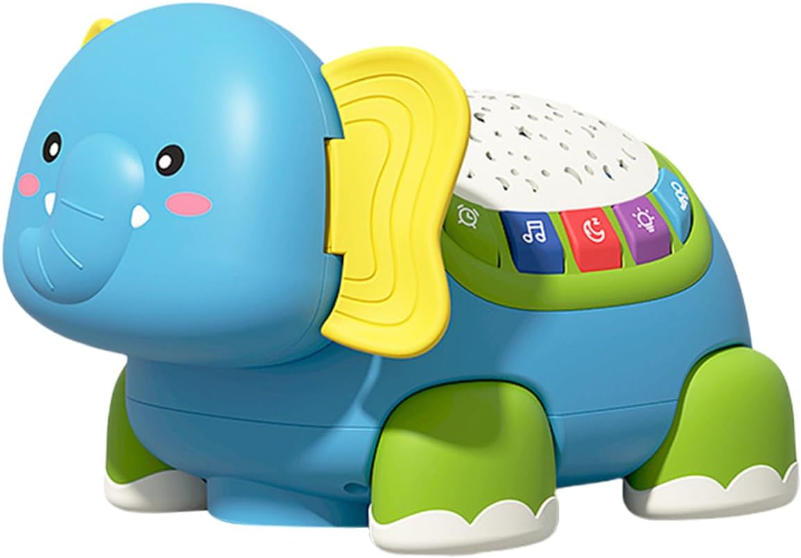 Crawling Toy, Musical Elephant Baby Toy, 7.09x5.31in Interactive Sensory Game, Funny Educational Play, Developmental Activity for Boys, Girls, Nursery Rooms, Home Play