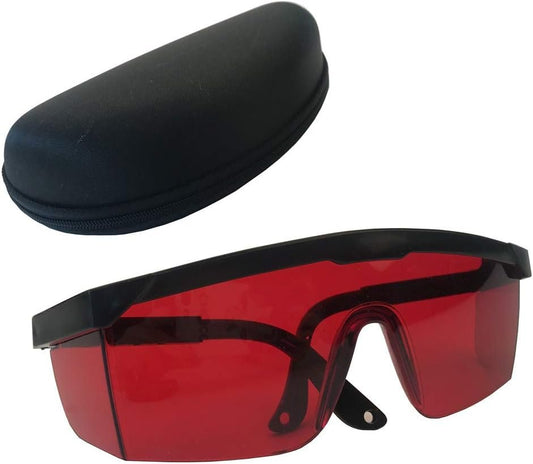 Laser Light Safety Glasses Eye Protection Goggles Laser Protection Glasses Goggles OD 4+ Red Color for Typical 200~540nm Blue Violet Green Laser Engraving Cutting Machine