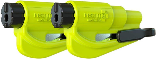 resqme 04.100.09 Safety Yellow Car Escape Tool Twin Pack of 2, Two Pack