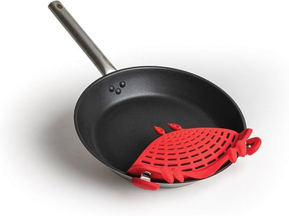 OTOTO Crabby Clip-On Strainer by - Red Crab Pasta Strainer, Noodle Strainer, Cute Kitchen Accessories, Cool Kitchen Gadgets, Food Strainer for Meat