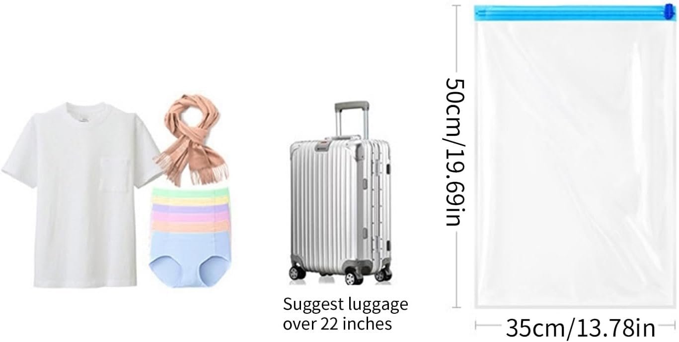 1/5/8Pcs Travel Essential Compression Bags Travel Vacuum Packing Space Saver Bags For Travel Essential Organization Solution