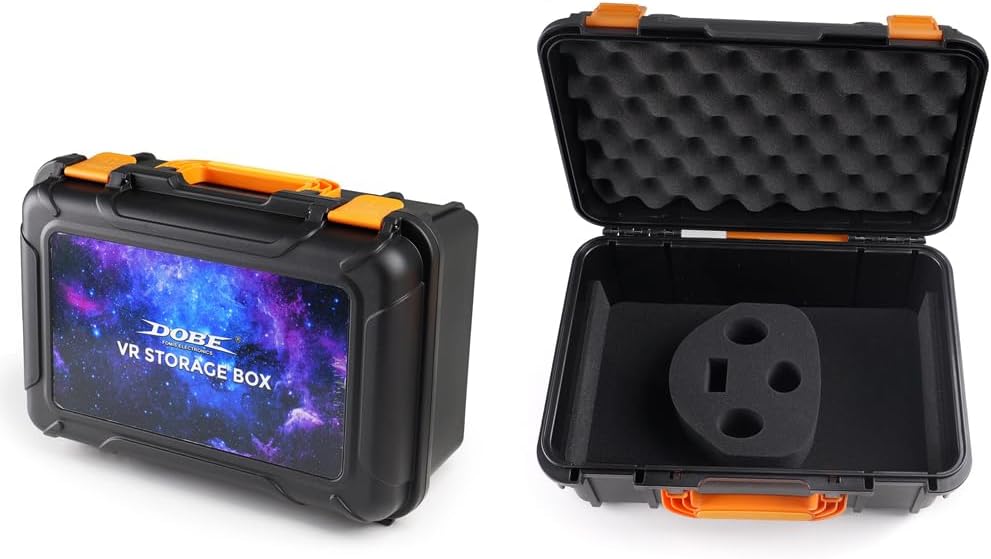 Meta Quest 3S Bag, Travel Case, Shockproof EVA Hard Shell Case, Anti-Scratch Organizer Divider Box Compatible with VR Accessories