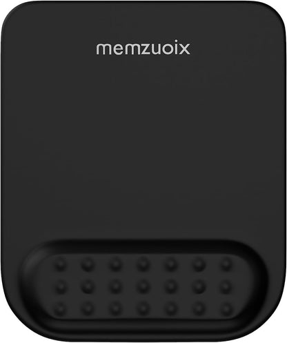 memzuoix Black Ergonomic Mouse Pad with Wrist Rest Support,Premium Memory Foam Cushioning for Pain Relief, Non-Slip PU Base for Stable Smooth Control - Perfect for Laptop, Computer, and Home Office