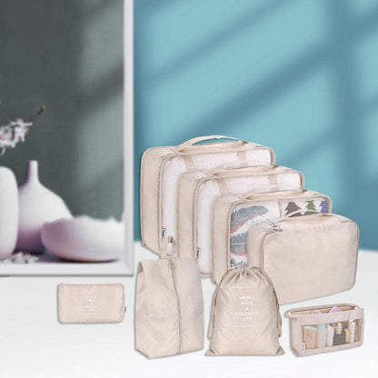 Yajuyi Travel Packing Cubes Set for Efficient Luggage Organization, beige