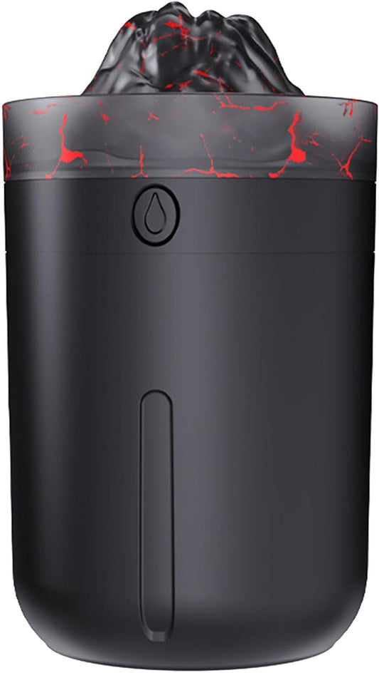 Humidifier For Bedroom,145g Volcano Humidifier, Oil Diffuser Electric With Ambient Light And 2 Fog Modes, Multi-Colored Flame Humidifier With Mist Control Ultrasonic Air Diffuser For Personal Use