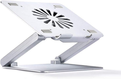 pishi Laptop Cooling Pad - Ergonomic Laptop Stand with Low Noise Fan and 3.0 USB Hubs, Ventilated Aluminium Laptop Cooler Prevent Overheating, Support Up to 17 inches Gaming Notebook | (Silver): N16-5