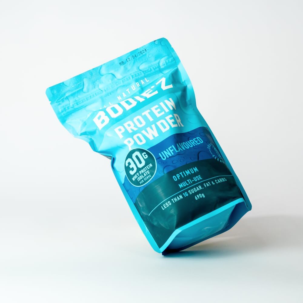 BODIE’Z Whey Protein Water Powder - 30g Protein Per Serve, Less than 1g Sugar Fat and Carbs 11 Vitamins and Minerals, Supplement for Lean Muscle Growth and Recovery, Mix with Water, 760g Unflavoured