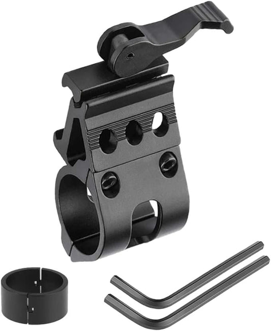 Offset Ring Flashlight Holder Suit for 1.18” and 1” Tactical Flashlights Mount (1 PCS)