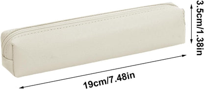 Générique Cute Pencil Bag, Small PU Pencil Case, Small Accessories Organizer, Lipstick Case Pouch with Zipper for Brush, Lipstick, Eyebrow Pencil, Travel Makeup Pouch, Cosmetic Bag for Women, beige,