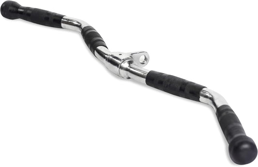 Bells of Steel Multi-Grip Curl Bar Cable Attachment - Commercial and Home Gym - Non-Slip Grip Tricep Bar, LAT Bar Pull Down Attachment - 25mm Diameter