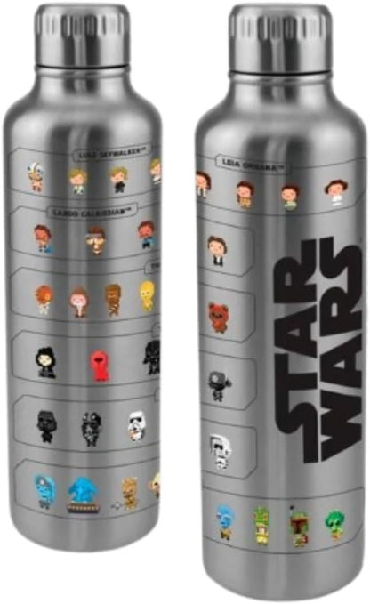 Paladone Star Wars Official Licensed Metal Water Bottle, Gamer and Comic Series Fan Decor and Gift, Disney Desk Accessory for All Ages, Collectors Drinkware with Movie Characters