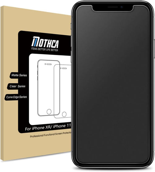 Mothca Matte Glass Screen Protector for iPhone XR/iPhone 11 [6.1-inch] Anti-Glare & Anti-Fingerprint, 9H Hardness Tempered Glass Film, Case Friendly Easy Installation Bubble Free - Smooth as Silk