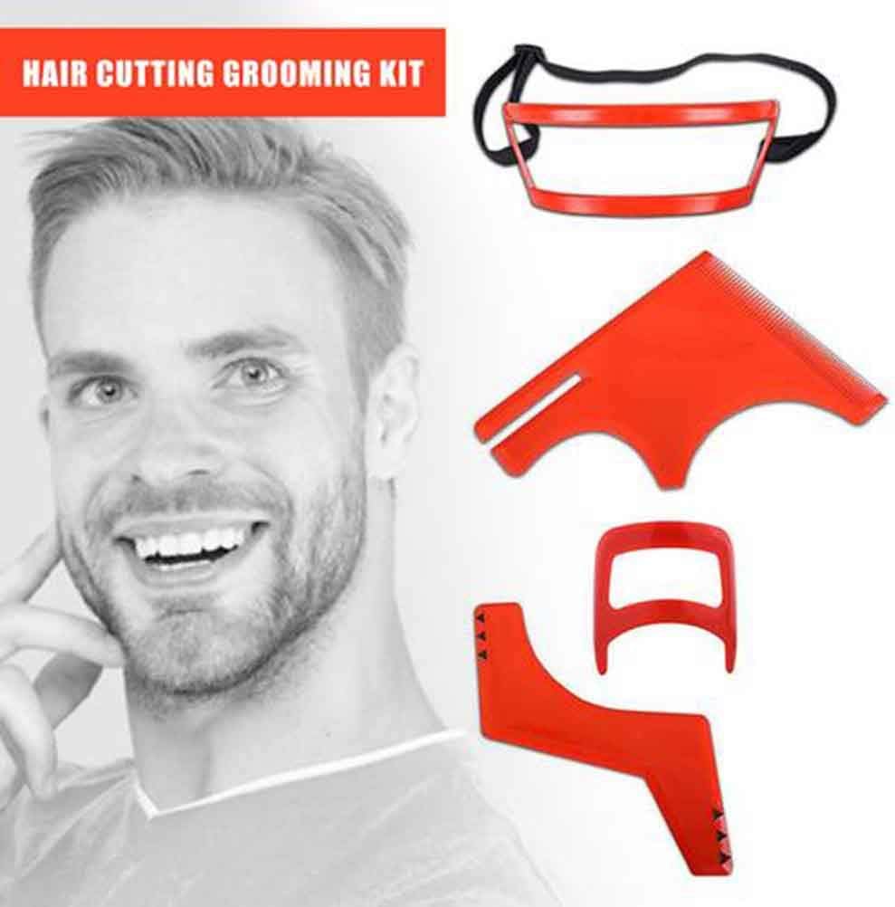 Calayu Beard Stencil Set Hair Cutting Stencil for Men Tools