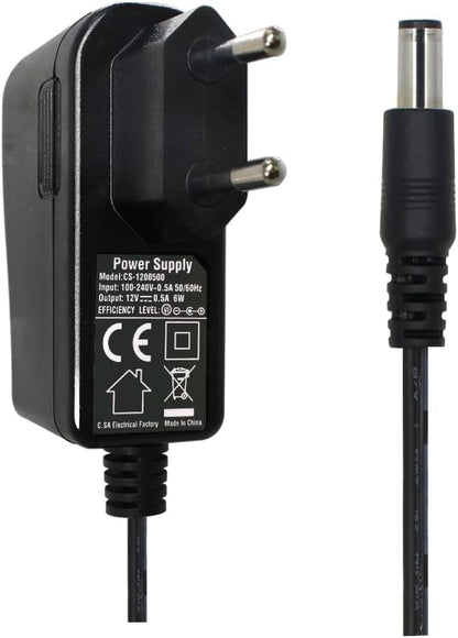 Security-01 2 Pack AC to DC 12V 0.5A 5.5mm Plug 2.1mm Adapter for CCTV LED Camera