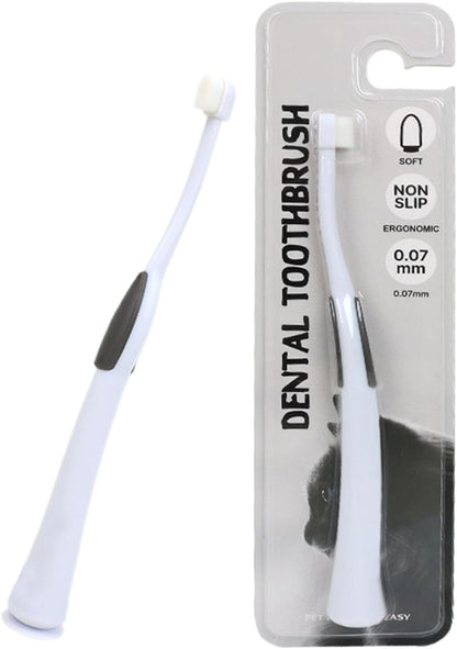 Puppy Toothbrush, Soft Toothbrush Cats, Non Slip Teeth Cleaning Tool, Gentle Pet Oral Care Brush 6.61x0.75x0.31 inches for Dogs Cat, Hygiene Supplies Daily Use