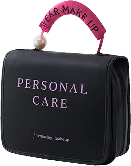 Portable Travel Toiletry Bag, Waterproof Makeup Organizer, Compartmented Storage, Lightweight Design, Multiple Pockets, Crafted from Polyester Material, 9.45x4.53x7.87in/9.45x4.53x17.72in