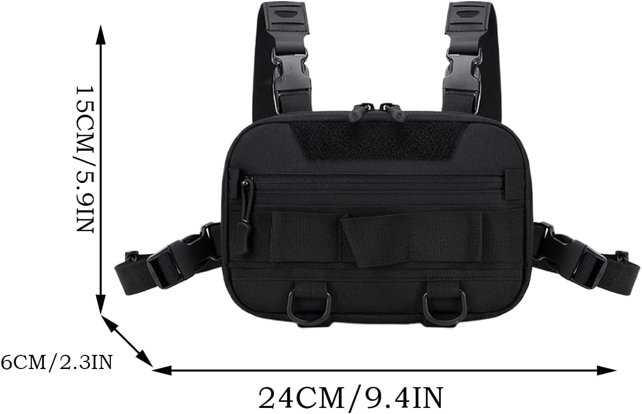 Generico Fishing Chest Pack, Waterproof Large Capacity Fishing Tackle Bag, Backpack Portable Compact Versatile Ideal for Outdoor Sports, Running, Hiking, Camping, Travel